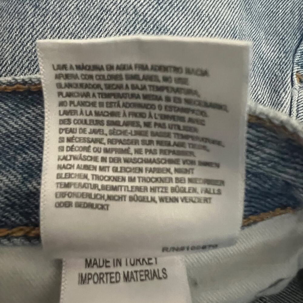 Agolde Criss Cross Denim Mini Skirt Size 25 - Picture 11 of 16